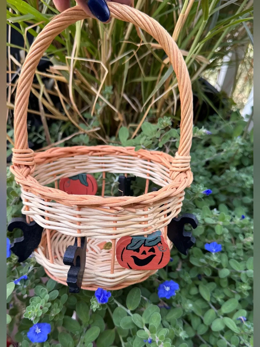 Halloween Small Wicker Basket